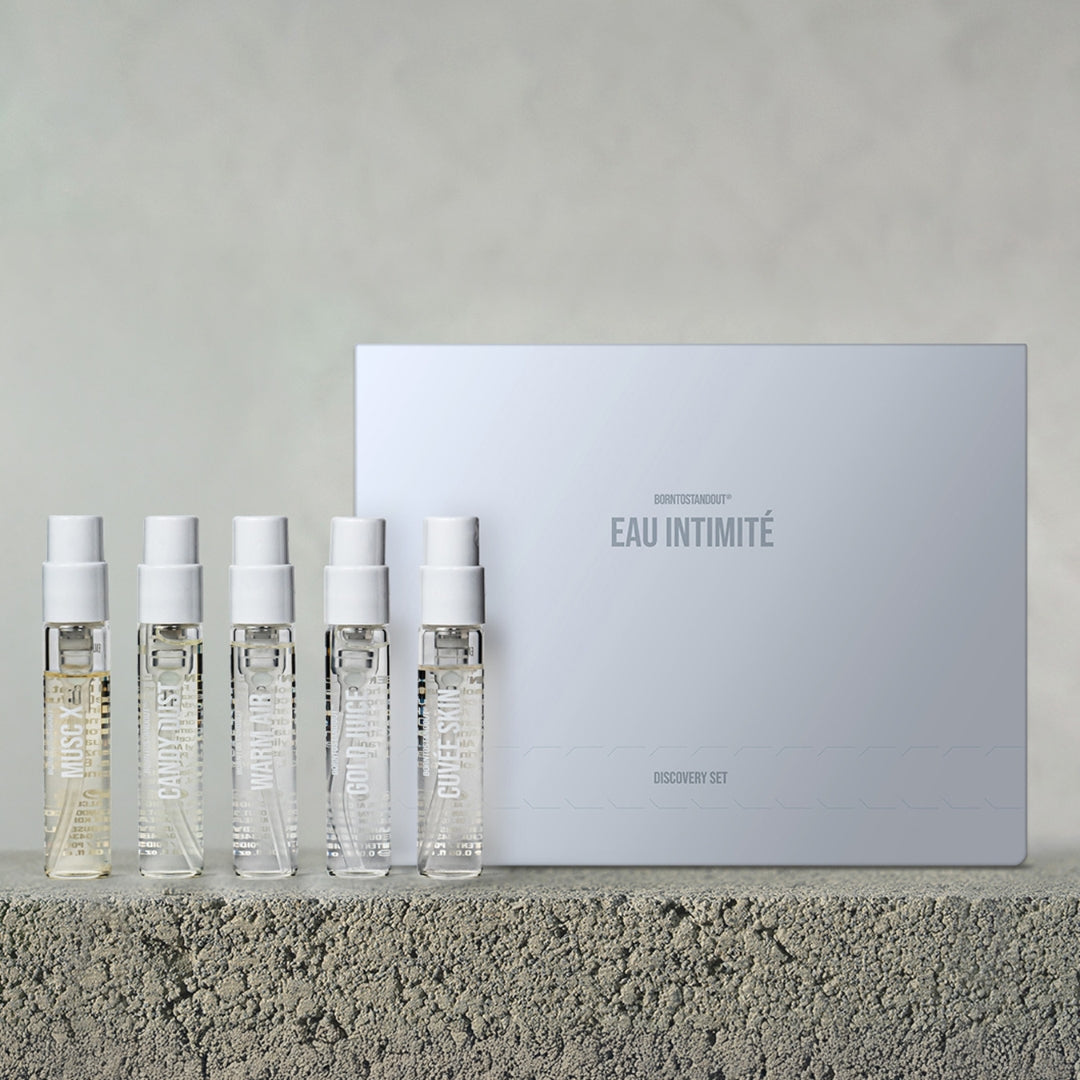 BORNTOSTANDOUT EAU INTIMITÉ ディスカバリーキット5種 Eau Intimité Discovery Set by BORNTOSTANDOUT® – Ministry of Scent